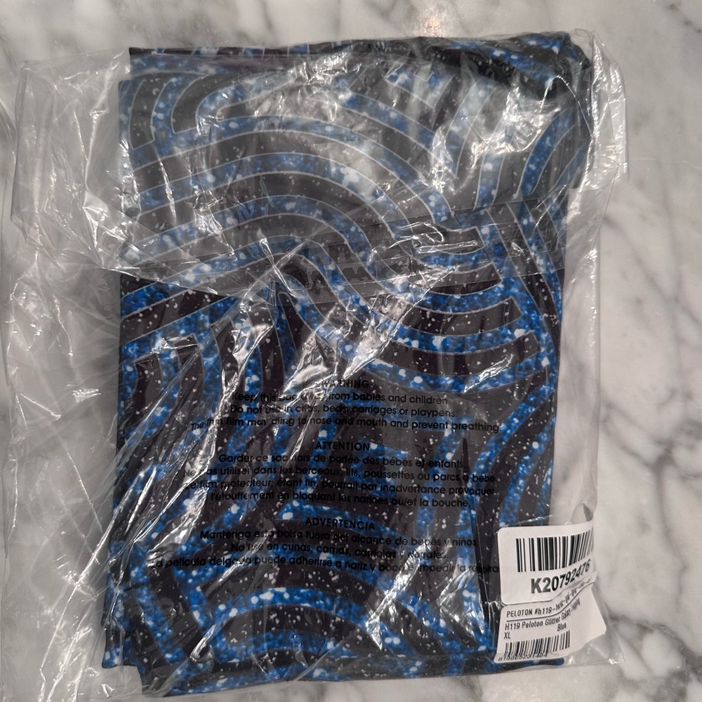 Hard to find + NWT! Peloton Terez Bike Women Glitter Galaxy Leggings - size xl - Picture 2 of 4